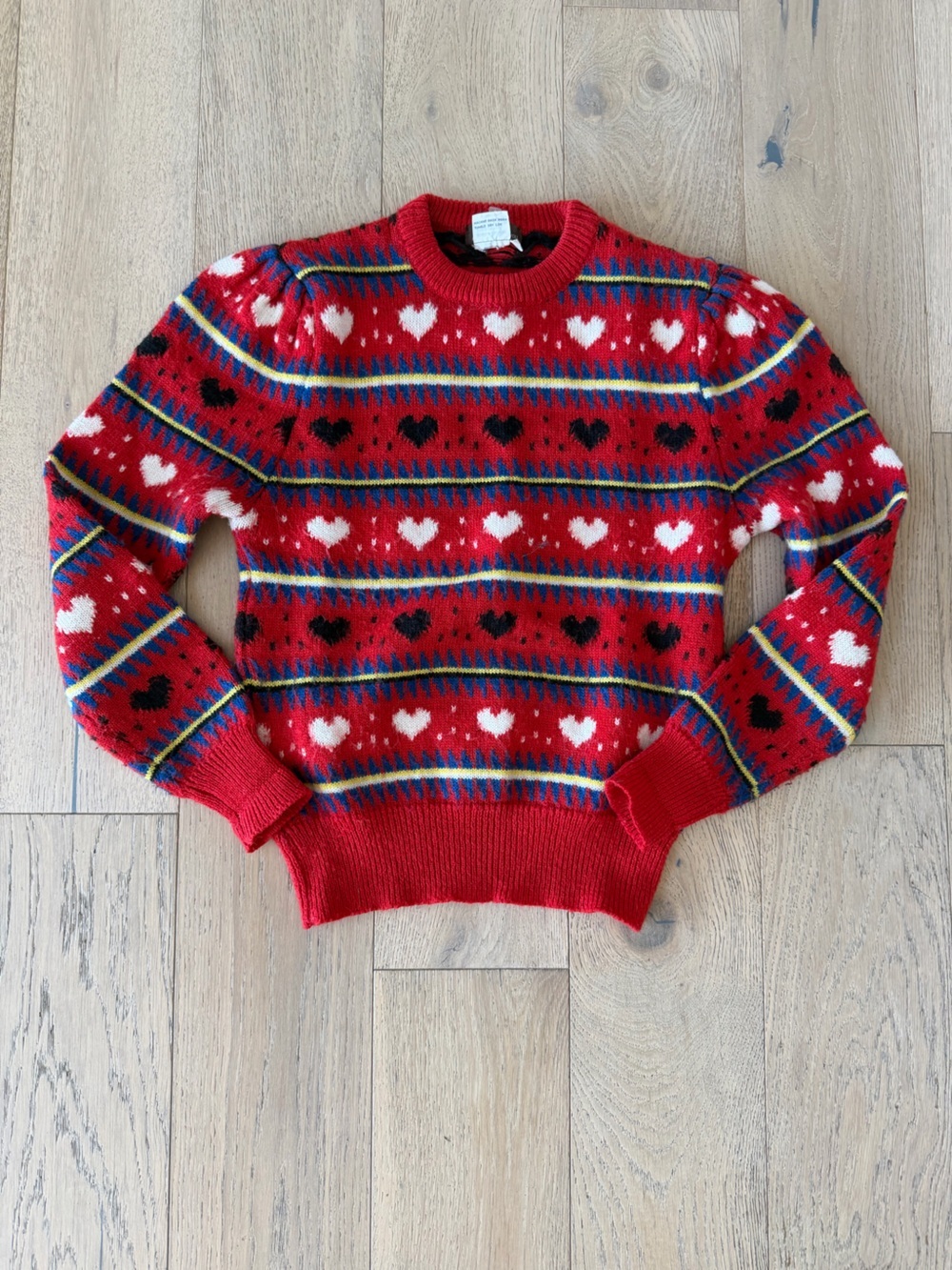 Hudson's A Nice Girl Like You Heart Sweater Red Small